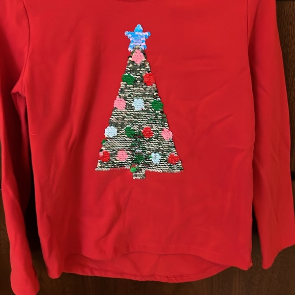 Cat and Jack Christmas Tree Sequin Shirt - Picture 2 of 3